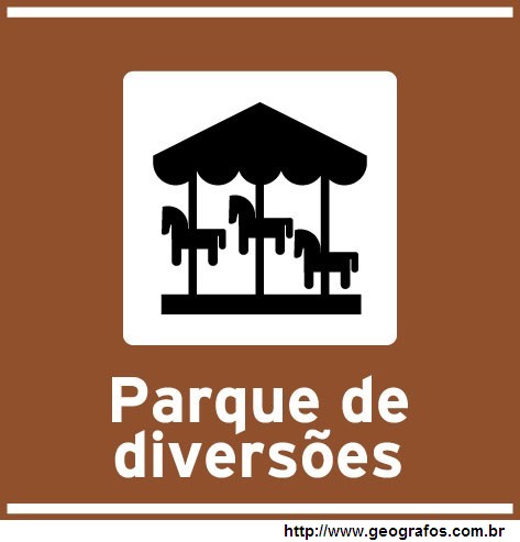 Placa Parque se Diversões Atrativo Turístico