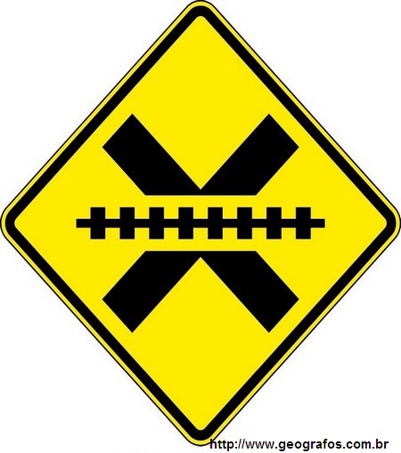 Placa Passagem de Nível sem Barreira