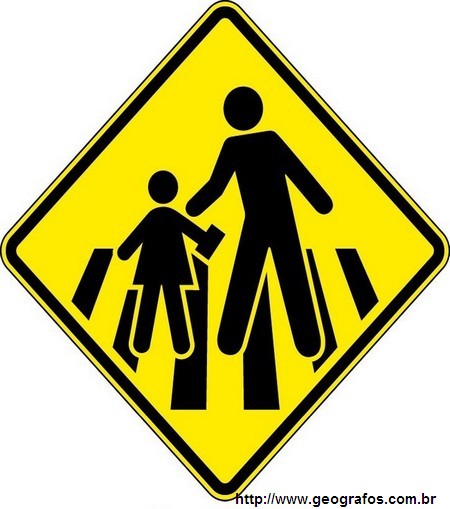 Placa Passagem Sinalizada de Escolares