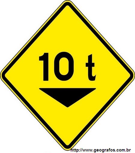 Placa Peso Bruto Total Limitado