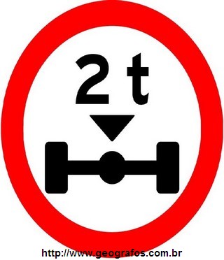 Placa Peso Máximo Permitido Por Eixo