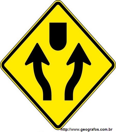 Placa Pista Dividida