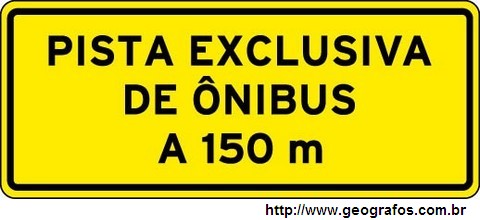 Placa Pista Exclusiva de Ônibus