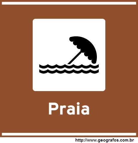 Placa Praia Atrativo Turístico