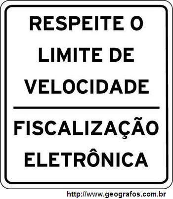 Placa Respeite o Limite de Velocidade