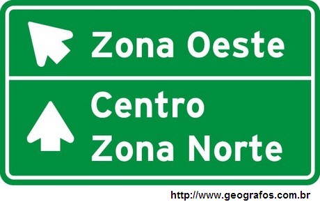 Placa Sentido Zona Norte