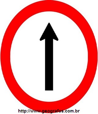 Placa Siga em Frente