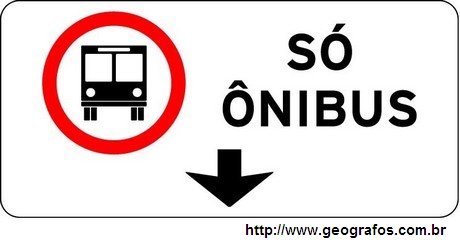 Placa Somente Ônibus