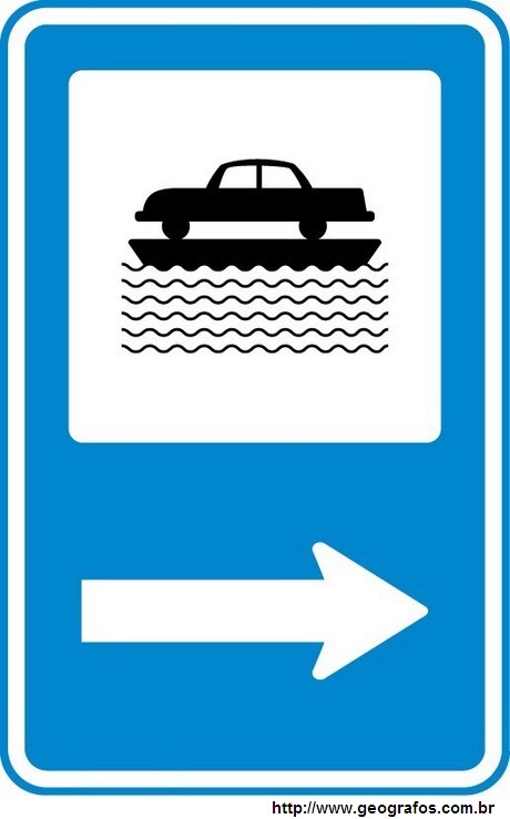 Placa Transporte Sobre Água