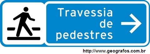Placa Travessia de Pedestres