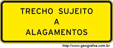 Placa Trecho Com Alagamento