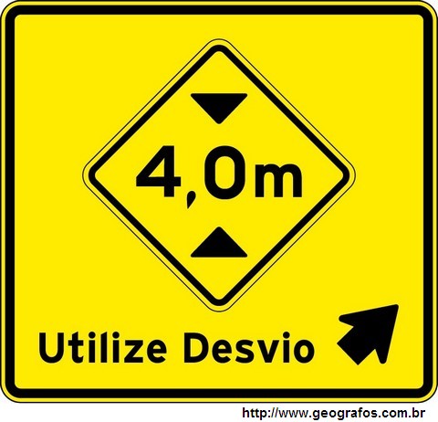 Placa Utilize o Desvio