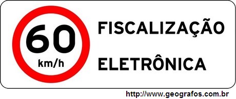 Placa Velocidade Máxima 60 Km