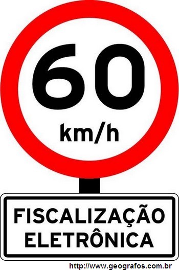 Placa Velocidade Máxima Permitida 60 Km