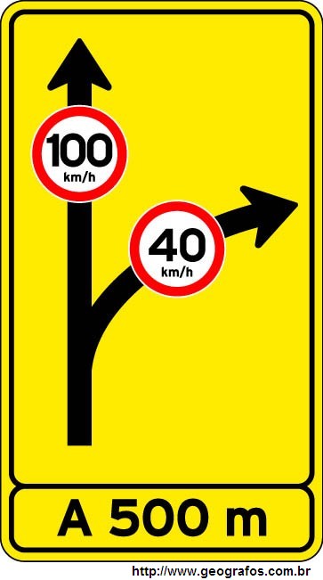 Placa Vias De Trânsito Rapido