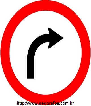 Placa Vire a Direita