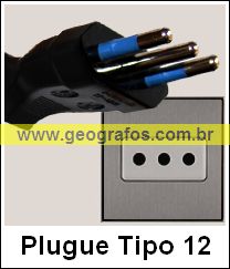 Plugue Elétrico Tipo 12