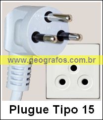 Plugue Elétrico Tipo 15