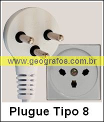 Plugue Elétrico Tipo 8